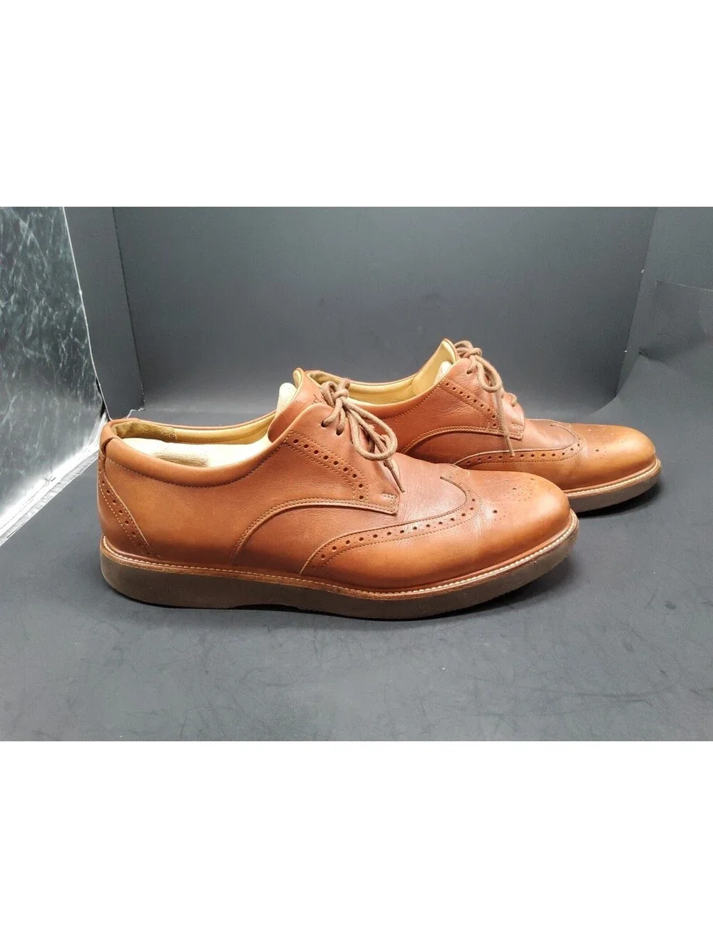 Samuel Hubbard Shoes ‘Tipping Point’ Brown Leather Wingtip Dress Men's Sz 12